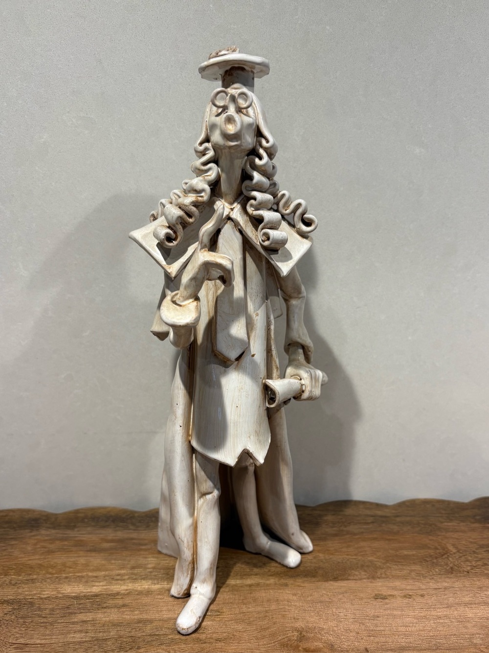 Vintage Bencini Italy Mid-Century Modern Sculpture Judge Barrister Figurine